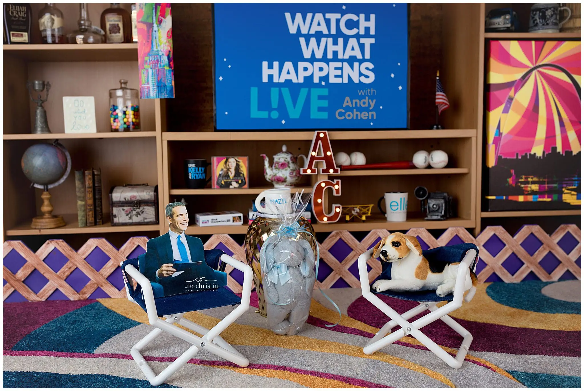 Watch What Happens Live inspired cakesmash captured in a CT studio
