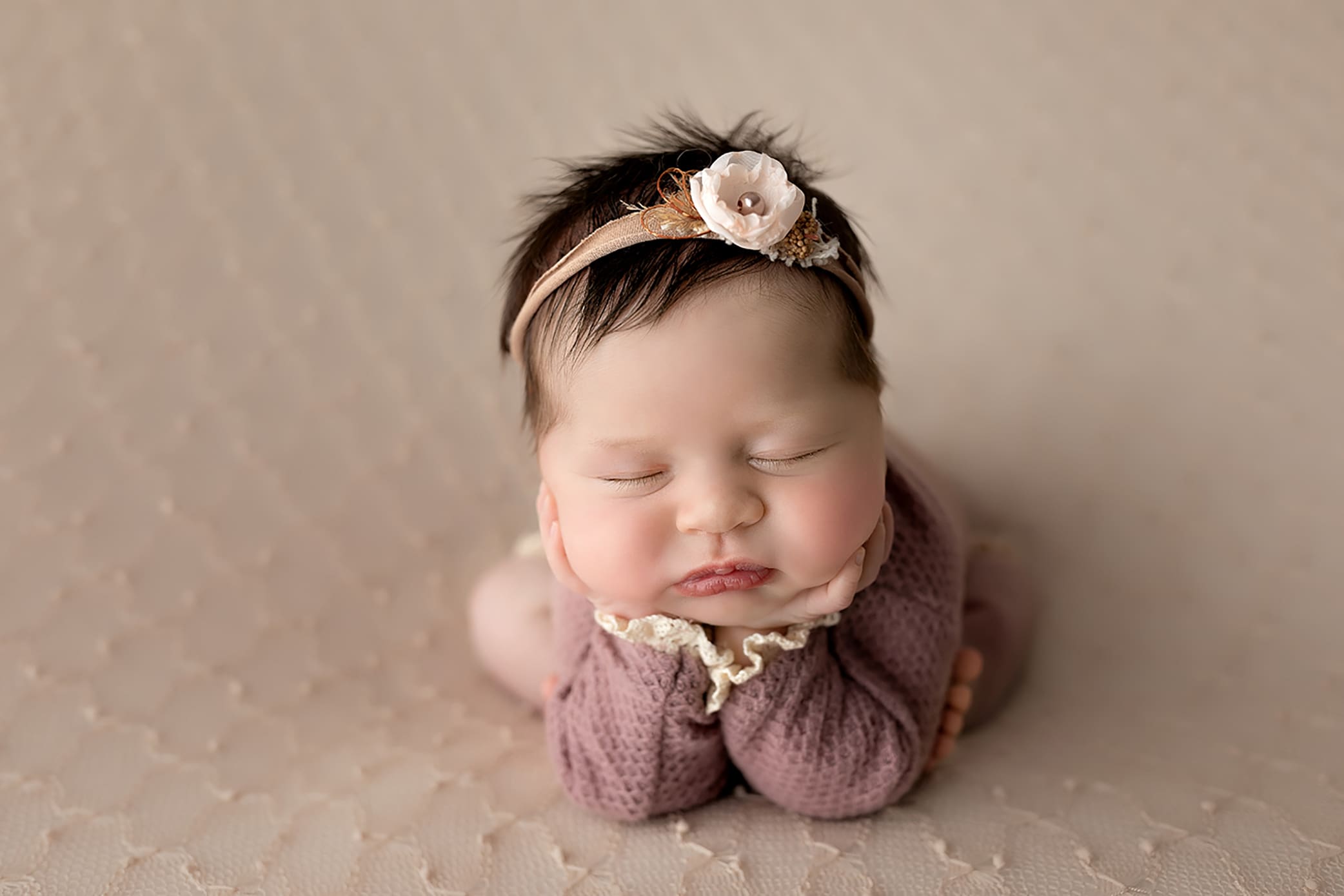 Connecticut newborn photographer creates heartwarming baby portrait